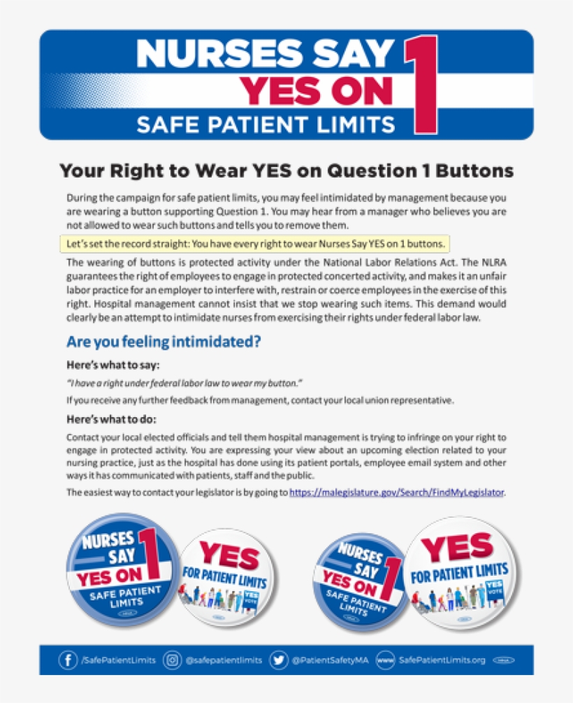 You Can Wear A "yes On 1" Button - Vote Yes On 1 Nurse, transparent png #5029653