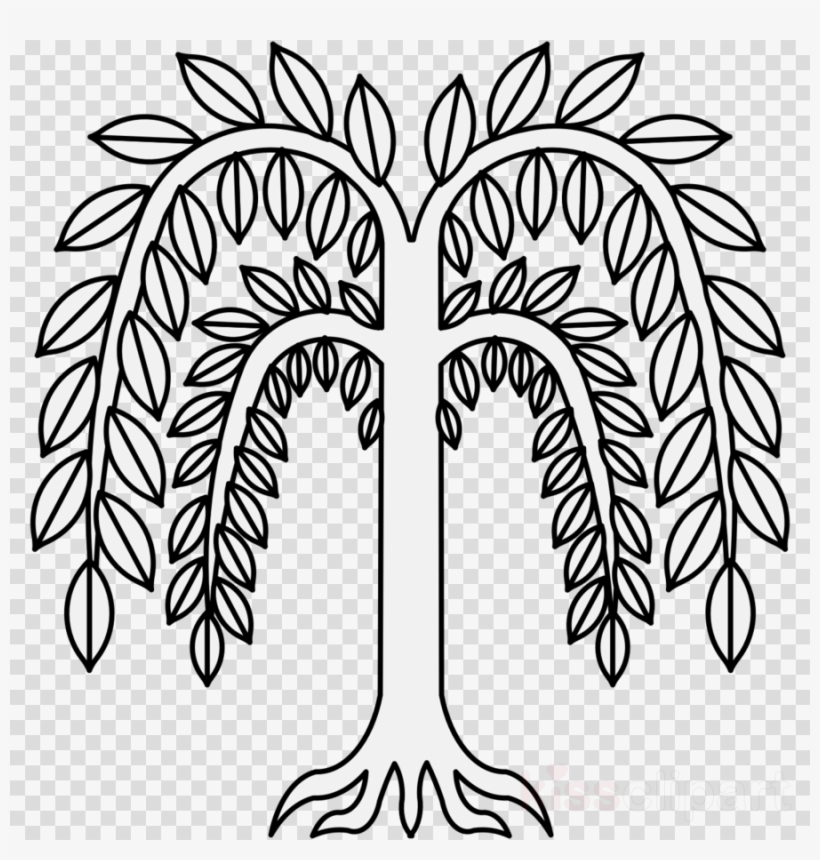 Willow Clipart Weeping Willow Tree Clip Art - Willow Tree Coat Of Arms Clip Art, transparent png #5031042