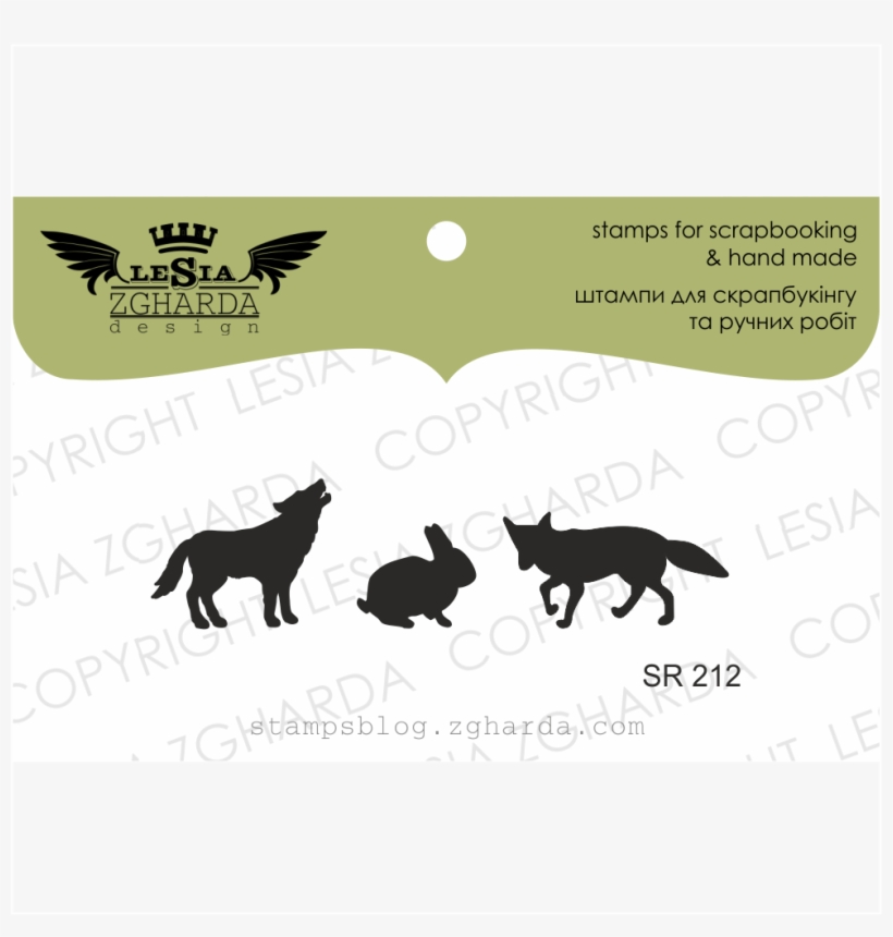 {sr212} Stamp Set "forest Animals" - Wolfdog, transparent png #5031846