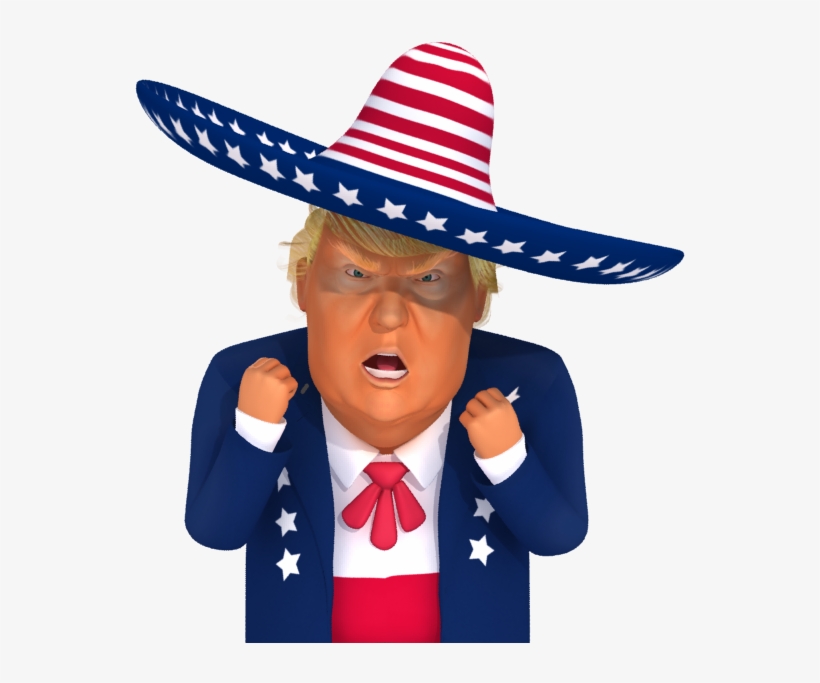 #trumpstickers Angry Mexican Trump 3d Caricature - Caricature, transparent png #5032937