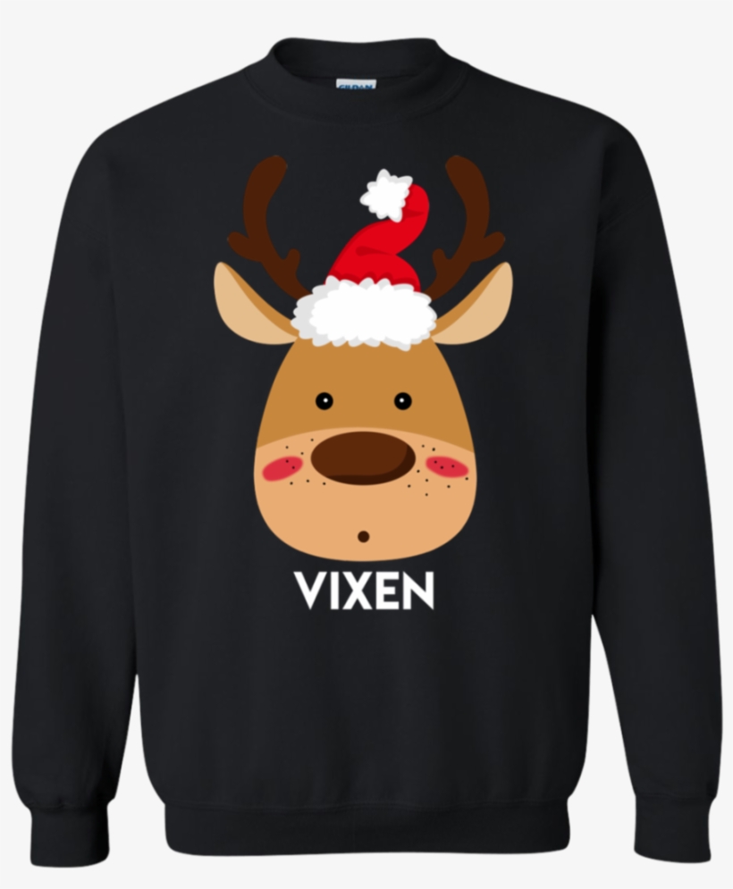 Santa Reindeer Vixen Matching Christmas Sweatshirt - Yosemite Park T-shirts, transparent png #5033364