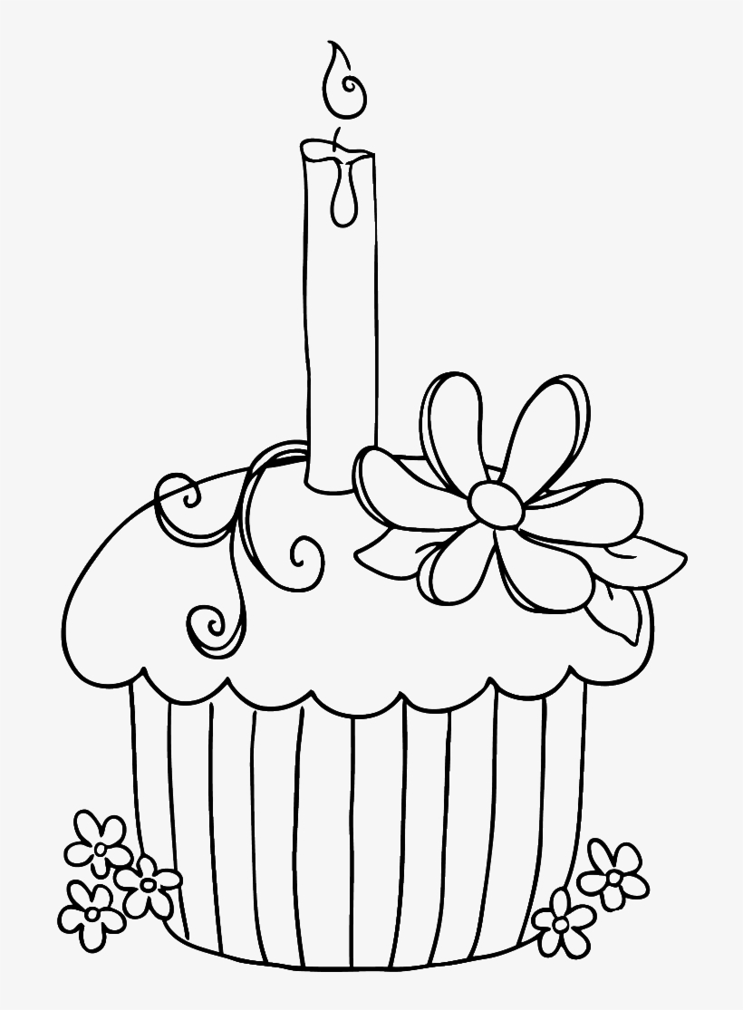 Happy Birthday Coloring Pages - Happy Birthday Cake Drawing, transparent png #5035148