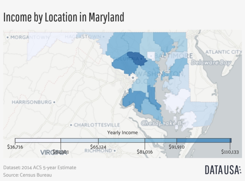 Income By Location In Maryland, transparent png #5035470