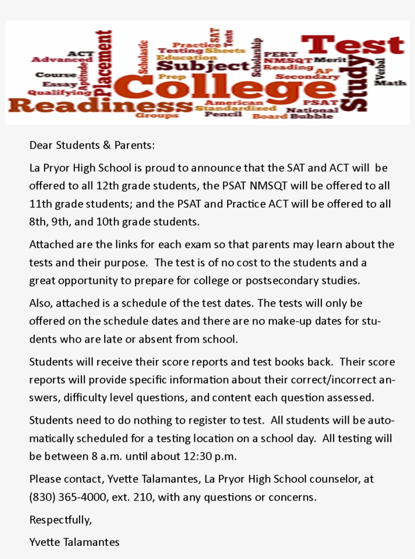 Psat / Act Letter - Act, transparent png #5035896
