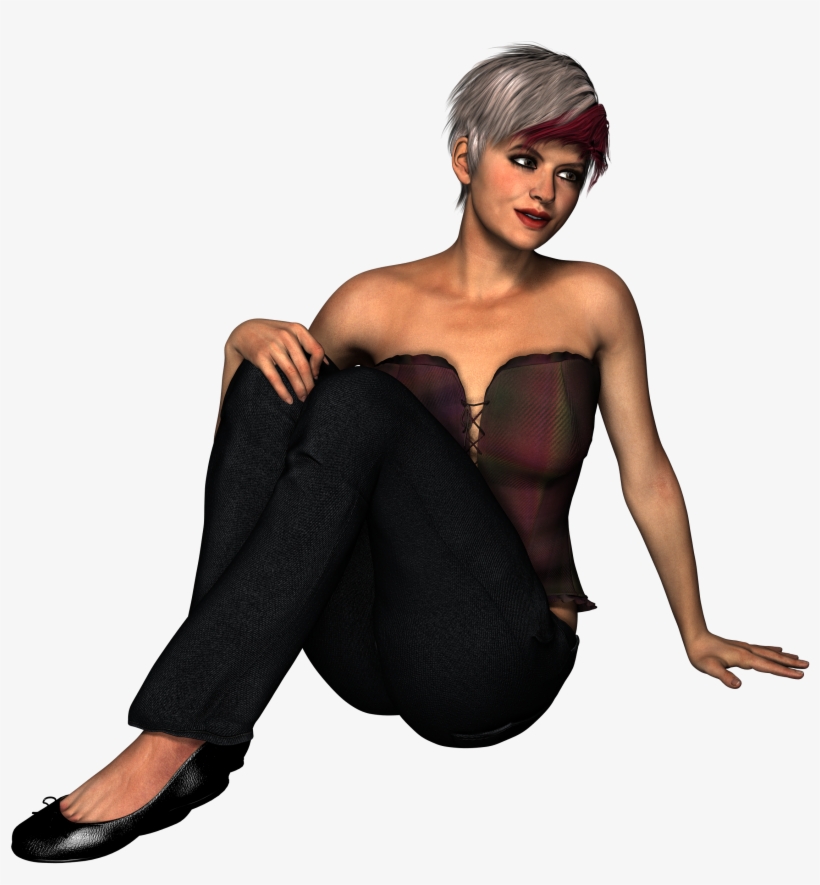 Woman Sitting Young Female People 1443130 - Orang Duduk Png, transparent png #5036475