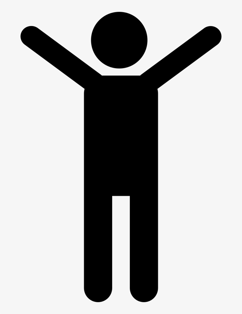 Png File Svg - Stick Man With Arms Up, transparent png #5037102