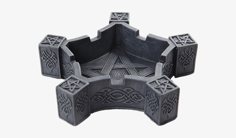 Pentagram Ashtray - Pacific Trading 89865 Handpainted Pentacle Cold Cast, transparent png #5037571