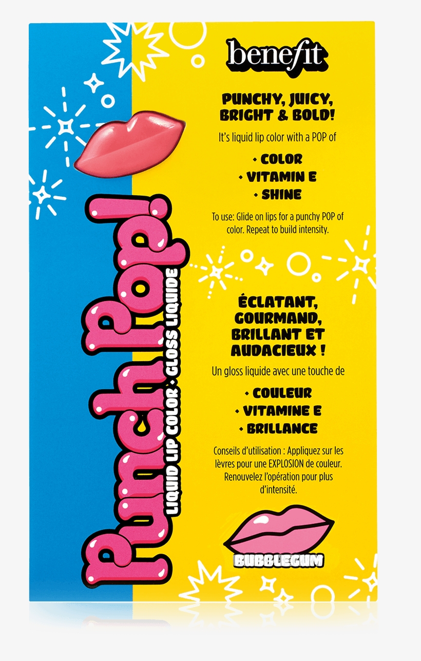 Punch Pop Poppy-pink Punch Packette - Benefit Cosmetics Benefit Punch Pop! Liquid Lip Color, transparent png #5038143