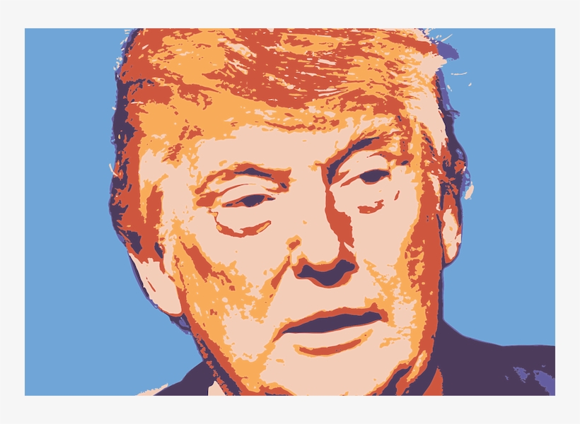 Love Him, Hate Him, Vote For Him - Donald Trump Portrait Picture On Stretched Canvas Wall, transparent png #5038214