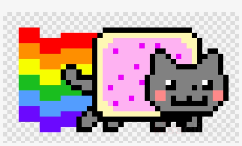 Nyan Cat Pixel Art Clipart Nyan Cat Pixel Art Cross-stitch - Нян Кэт Пиксель Арт, transparent png #5039130