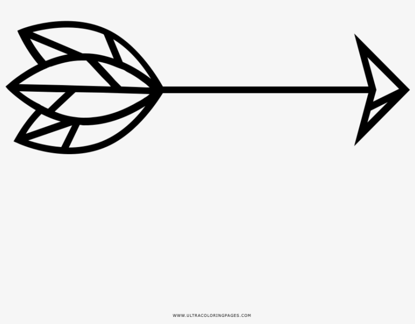 Flecha Coloring Page - Arrow, transparent png #5040484