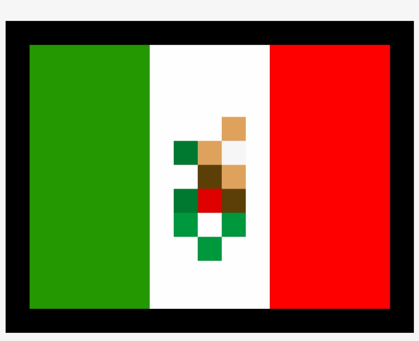 Mexican Flag Png Vector Library Download - Mexican Flag Pixel Art, transparent png #5040663