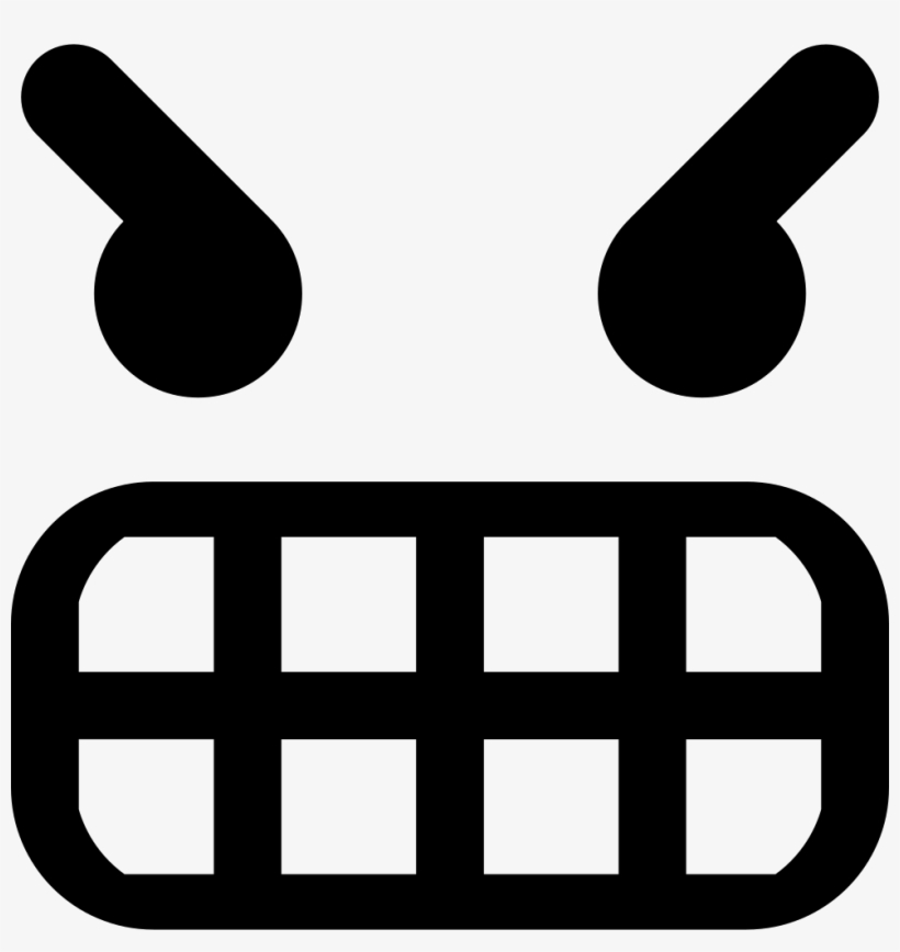 Very Angry Emoticon Square Face Comments - Square Face Emoticon, transparent png #5041156