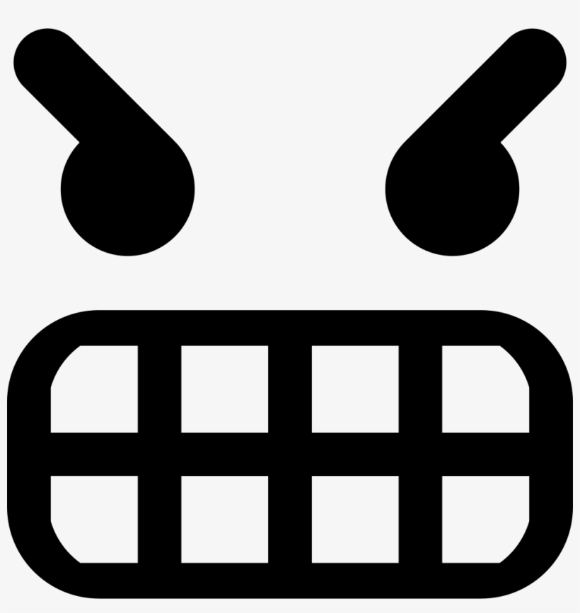 Very Angry Emoticon Square Face Comments - Square Face Emoticon, transparent png #5041156