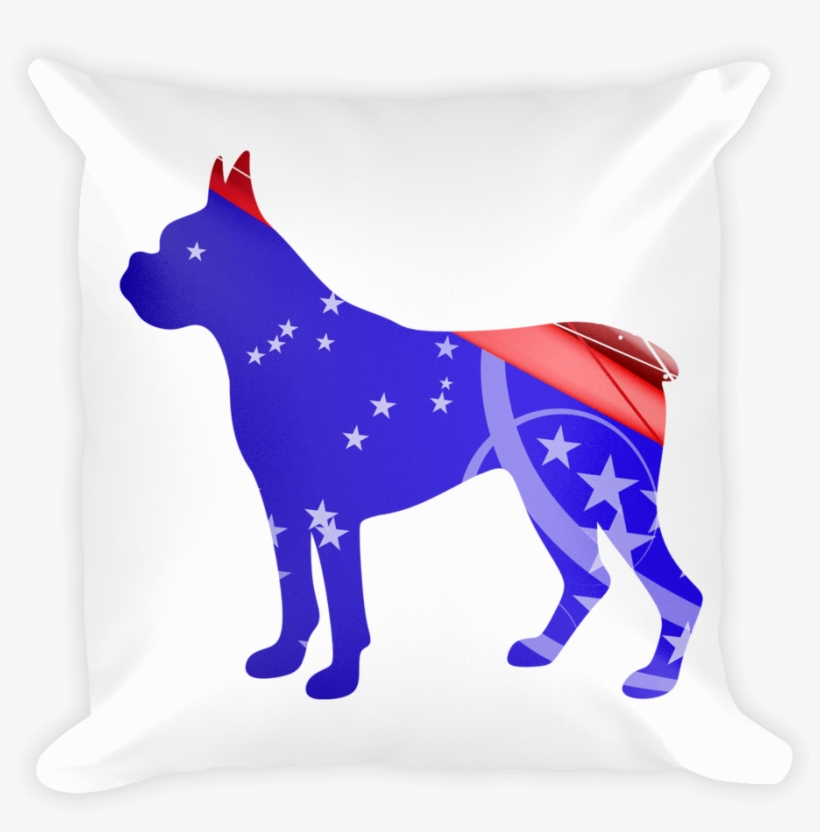 Boxer Patriotic Shape Decorative Pillow - Boxer, transparent png #5044047