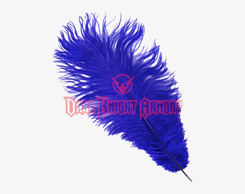Regal Blue Ostrich Feather Plume - Feather, transparent png #5044178