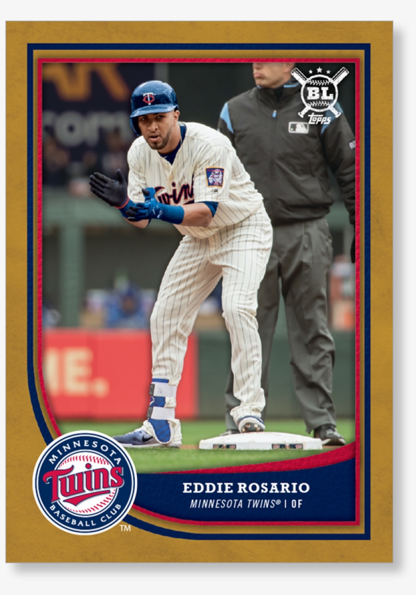 2018 Topps Big League Baseball Eddie Rosario Base Poster - Cd Minnesota Twins Bottle Suit Holder - Glitter, transparent png #5044529