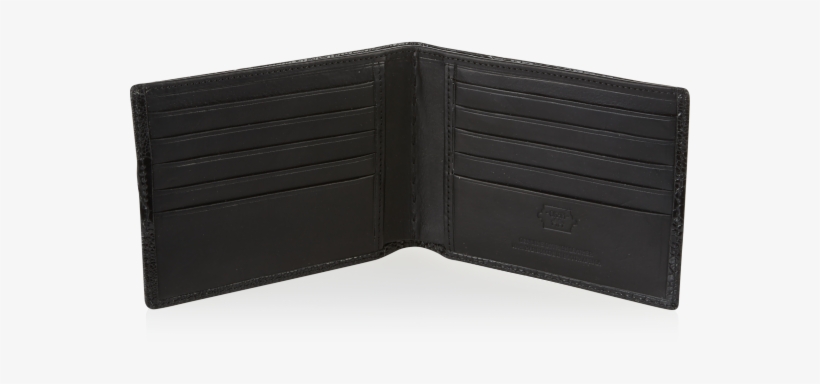 Billfold Wallet Ostrich Shin Black - Wallet, transparent png #5044701