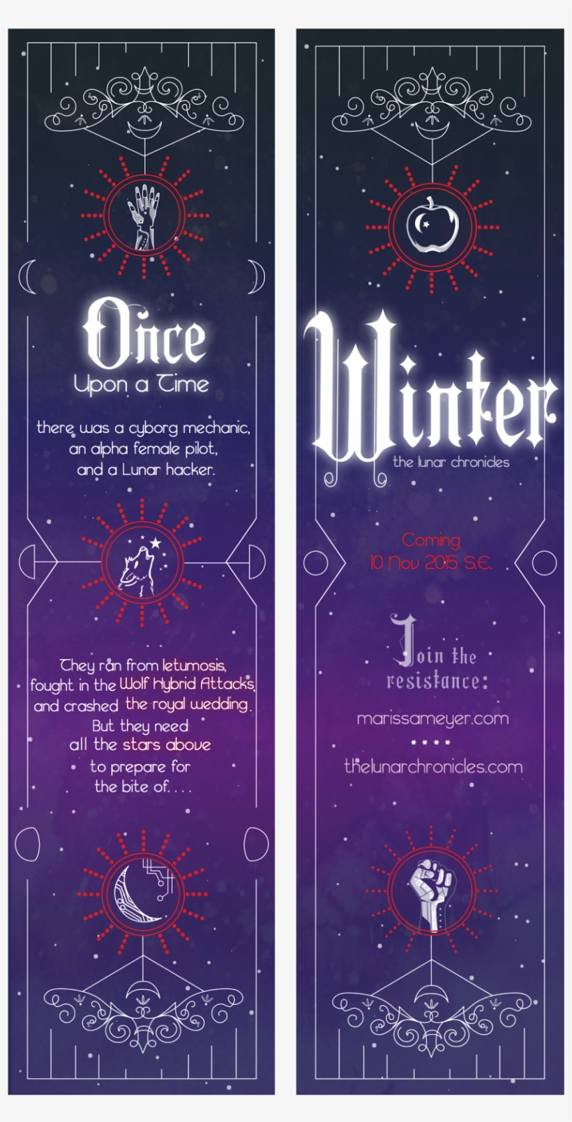 × - Lunar Chronicles Bookmark, transparent png #5046273