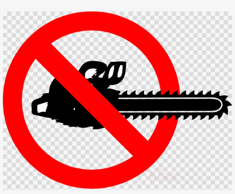 No Chainsaw Use Sign Clipart Chainsaw Clip Art - No Chainsaws, transparent png #5046969