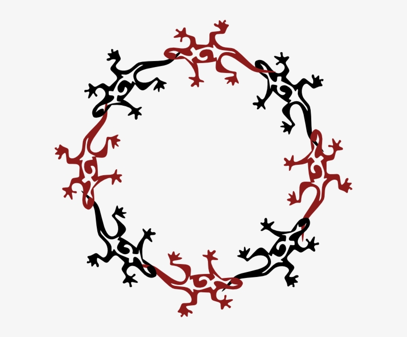 Circle Of Lizards Clip Art Png And Svg - Lizard Circle, transparent png #5048572