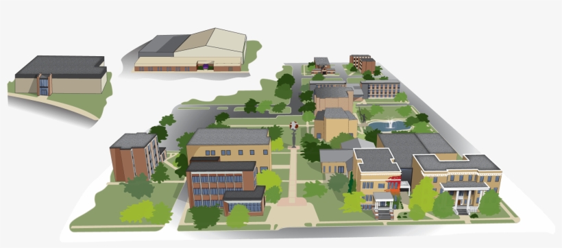 Campus Map - Waldorf University Forest City Iowa Campus, transparent png #5049400