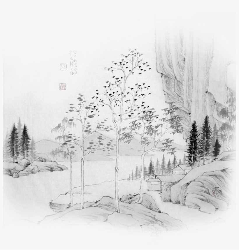 Svg Royalty Free Stock Ink Wash Painting Shulin District - Chinese Painting, transparent png #5050806