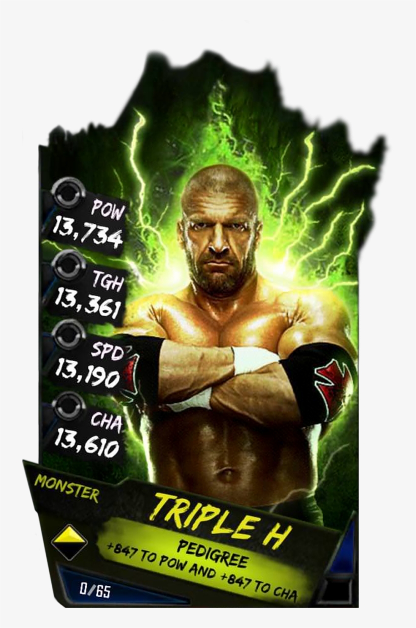 Supercard Tripleh Wrestlemania Fusion 8448 Supercard - Wwe Supercard Monster Cards, transparent png #5050920