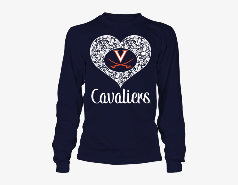 Cavaliers Lace Heart Logo Virginia Cavaliers Shirt - Lace Logo - Orlando City Sc Unisex Long Sleeve, transparent png #5051037