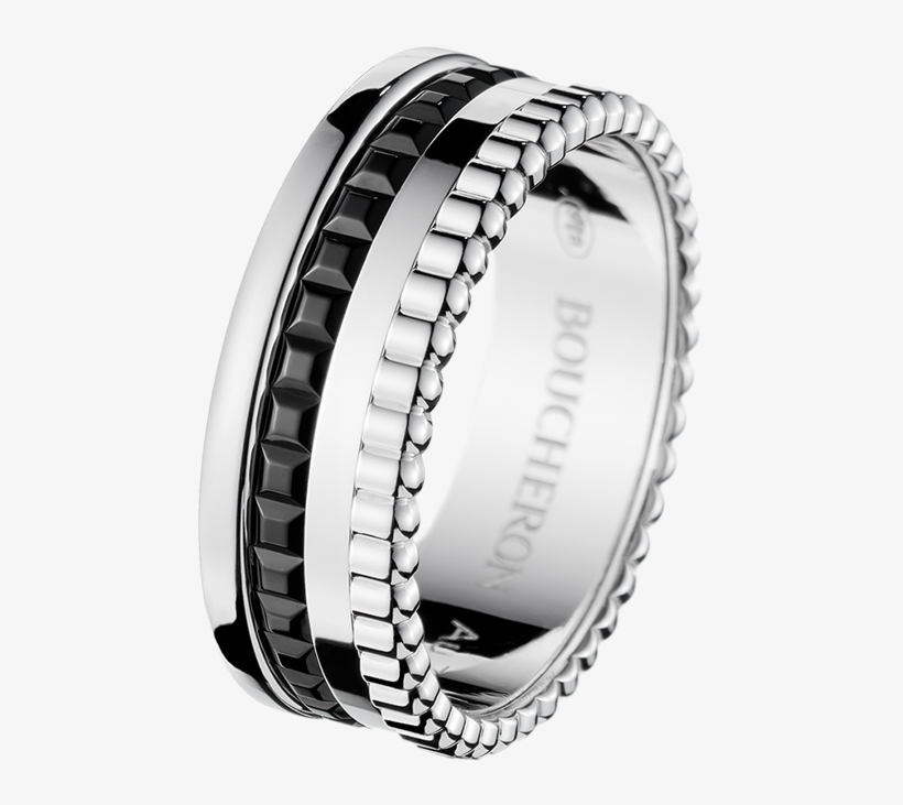 Boucheron Quatre 18ct White-gold With Pvd Ring, Mens,, transparent png #5051191