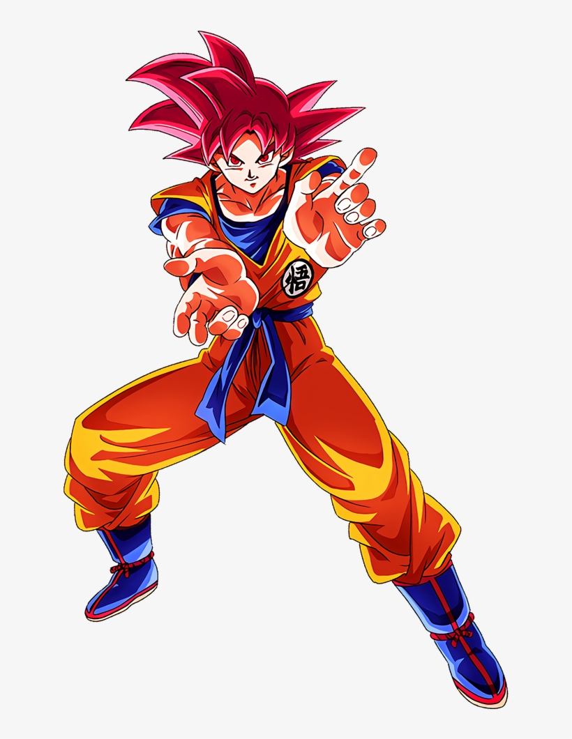 Freeing Aura Of God] Super Saiyan God Goku Character - Goku, transparent png #5054087