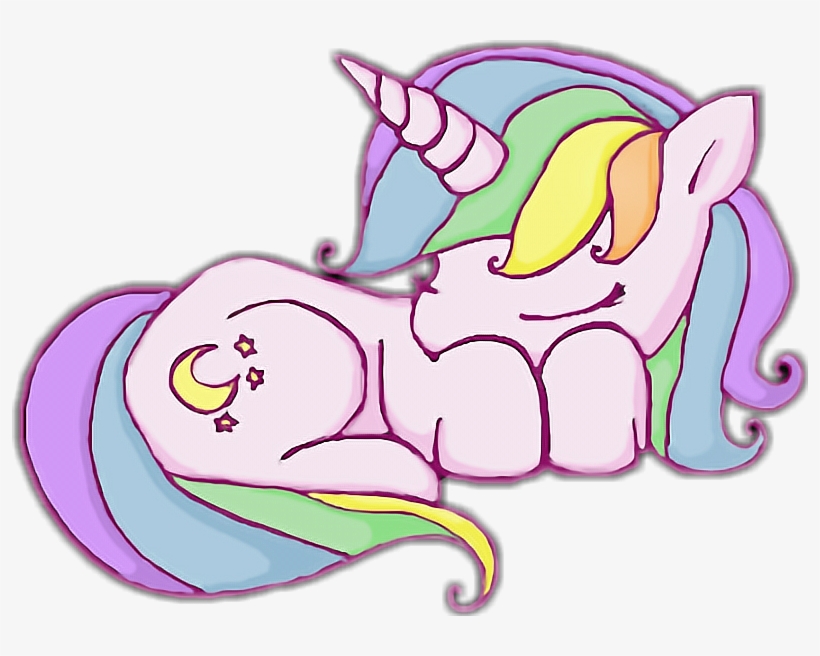 Report Abuse - Cute Unicorn Sleeping, transparent png #5055229