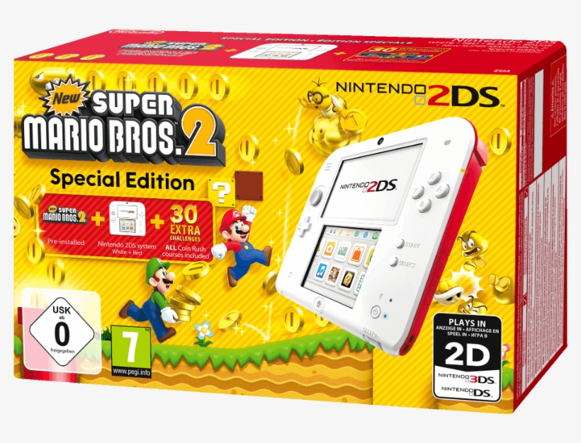 Cool Nintendo 2ds Rouge / Blanc New Super Mario Bros - Red And White 2ds, transparent png #5055344