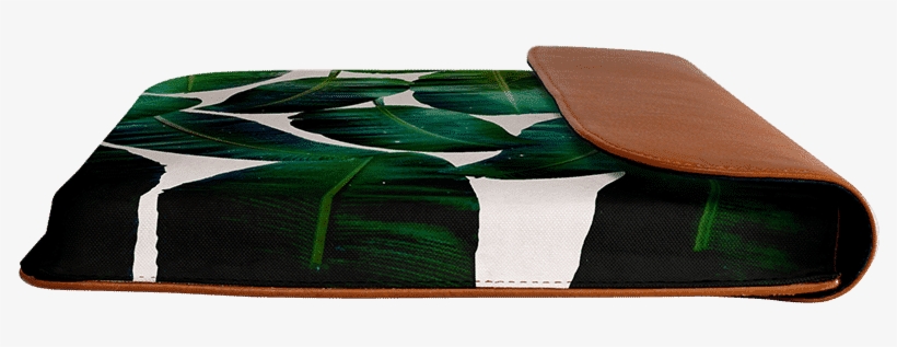 Dailyobjects Cosmic Banana Leaves Real Leather Envelope - Bed Skirt, transparent png #5055571