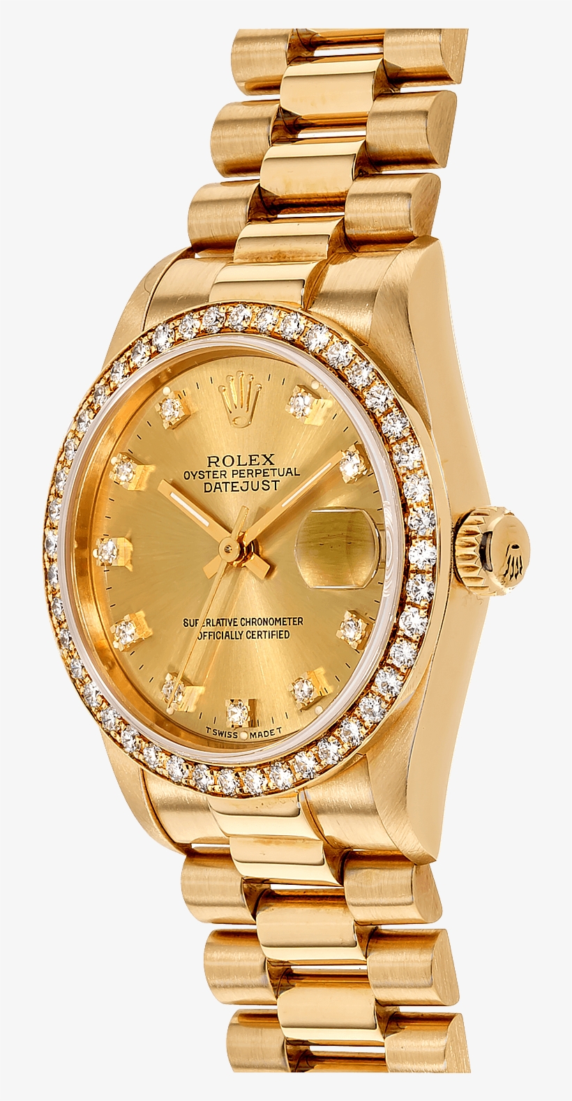 Datejust Yellow Gold Automatic - Watch, transparent png #5055883