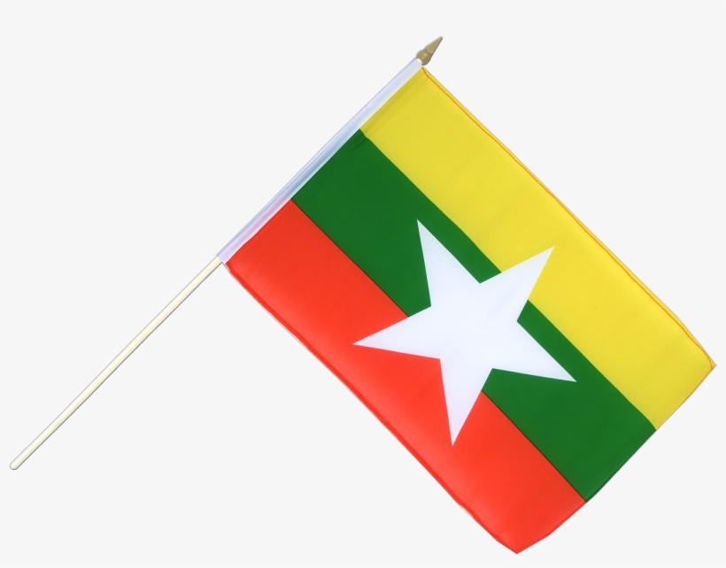 Stick Included For Flag-waving - Myanmar New Flag, transparent png #5056837