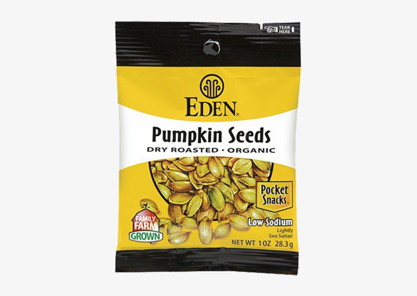 Eden, Semillas De Calabaza Orgánica, - Eden Foods Organic Pocket Snacks - Pumpkin Seeds -, transparent png #5057842