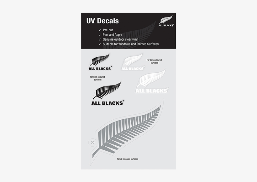 All Blacks Ultra Violet Decals - All Blacks, transparent png #5060226