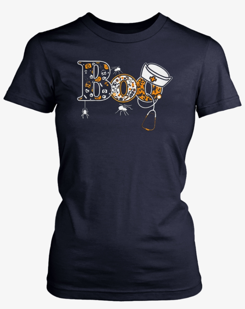 Boo Halloween Shirt With Spiders And Witch Nurse Hat - Greyhound Dog T Shirts, Tees & Hoodies - Greyhound, transparent png #5060299