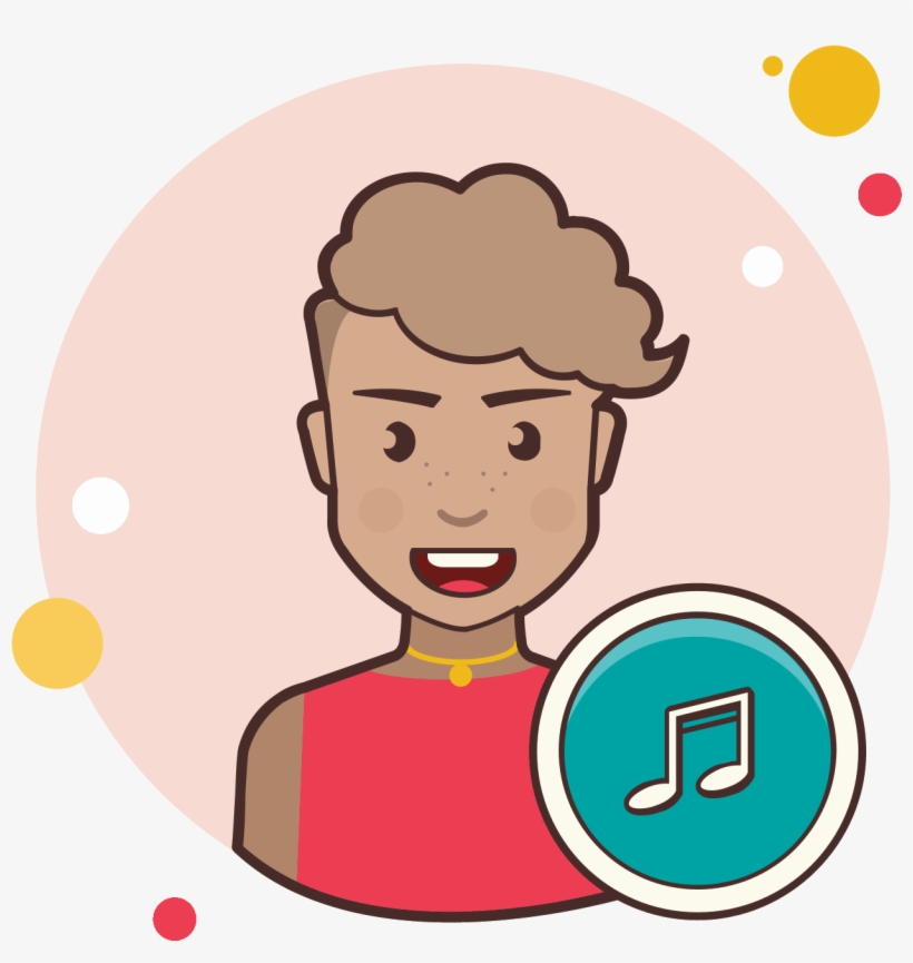 Musician Female Icon - Female Brown Thumb Up Cartoon Png, transparent png #5060513
