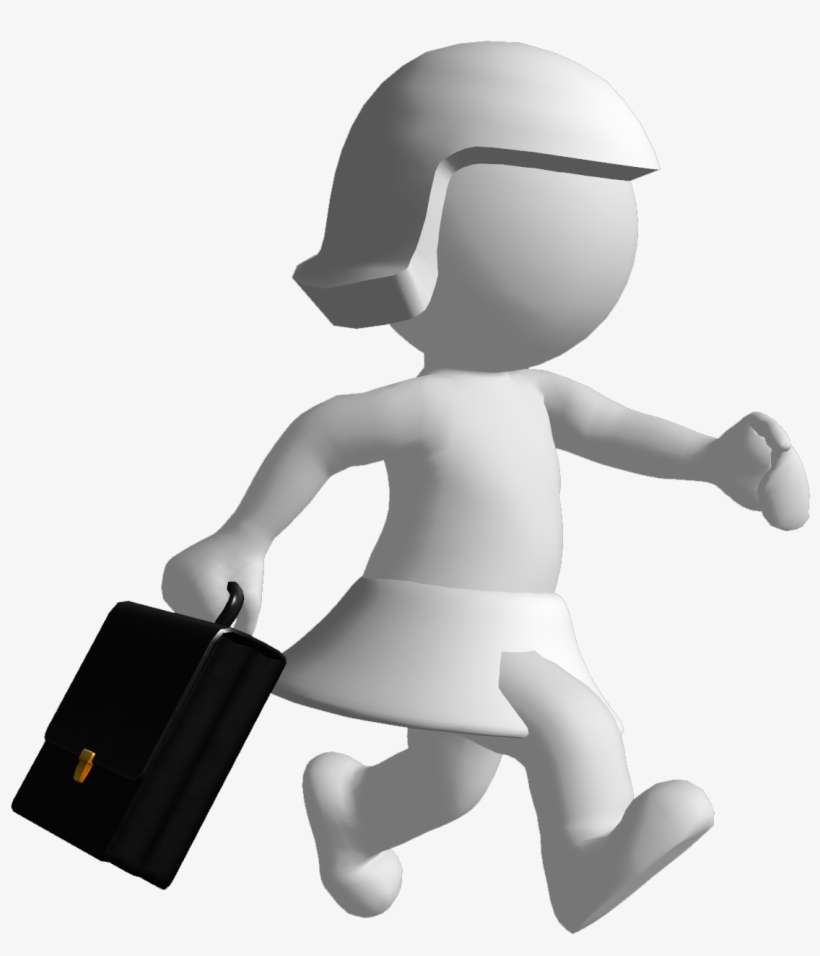 Business Woman With A Briefcase - Sitting, transparent png #5062587