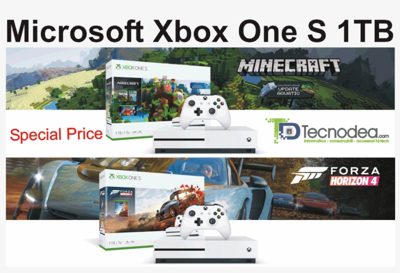 Microsoft Xbox One S 1tb Minecraft Creators Forza Horizon - Forza Horizon 3 Vip - Xbox One & Windows 10, transparent png #5062639