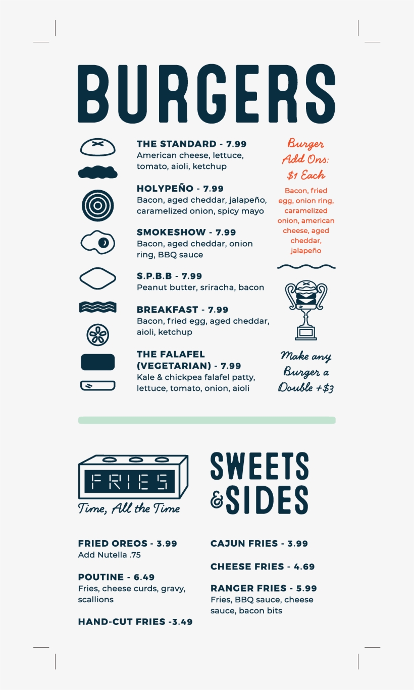 Diesel And Duke Menu - Menu, transparent png #5064470