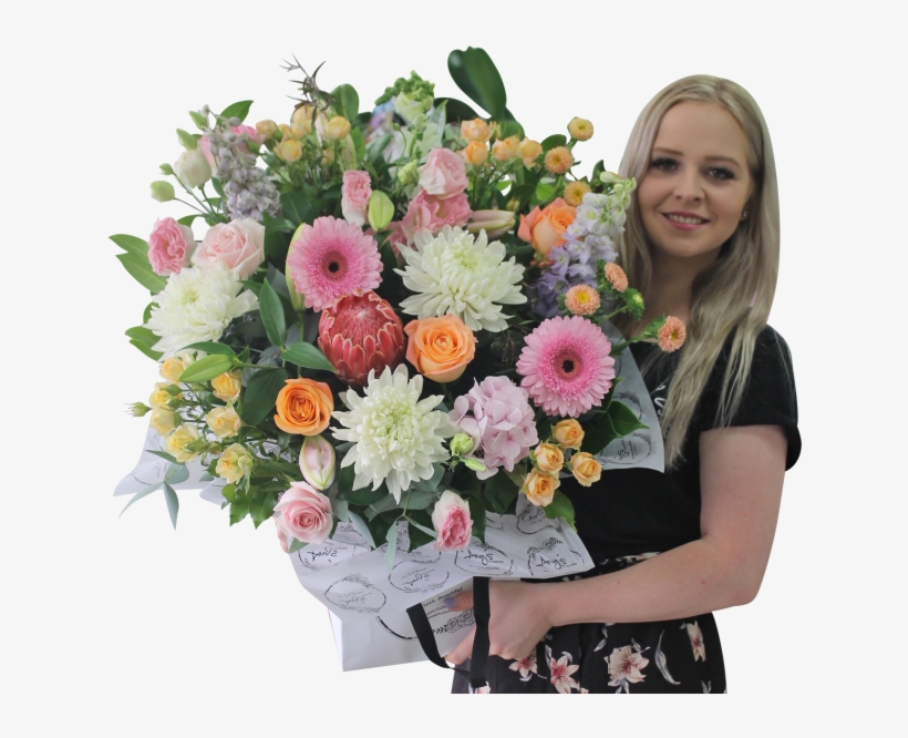 Mother's Day Arrangement With Pastel Flower Bouquet - Bouquet, transparent png #5065436