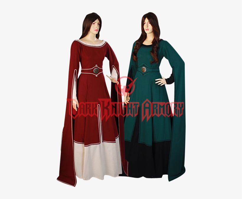Draped Sleeve Medieval Dress - Vestidos Da Idade Media, transparent png #5065572