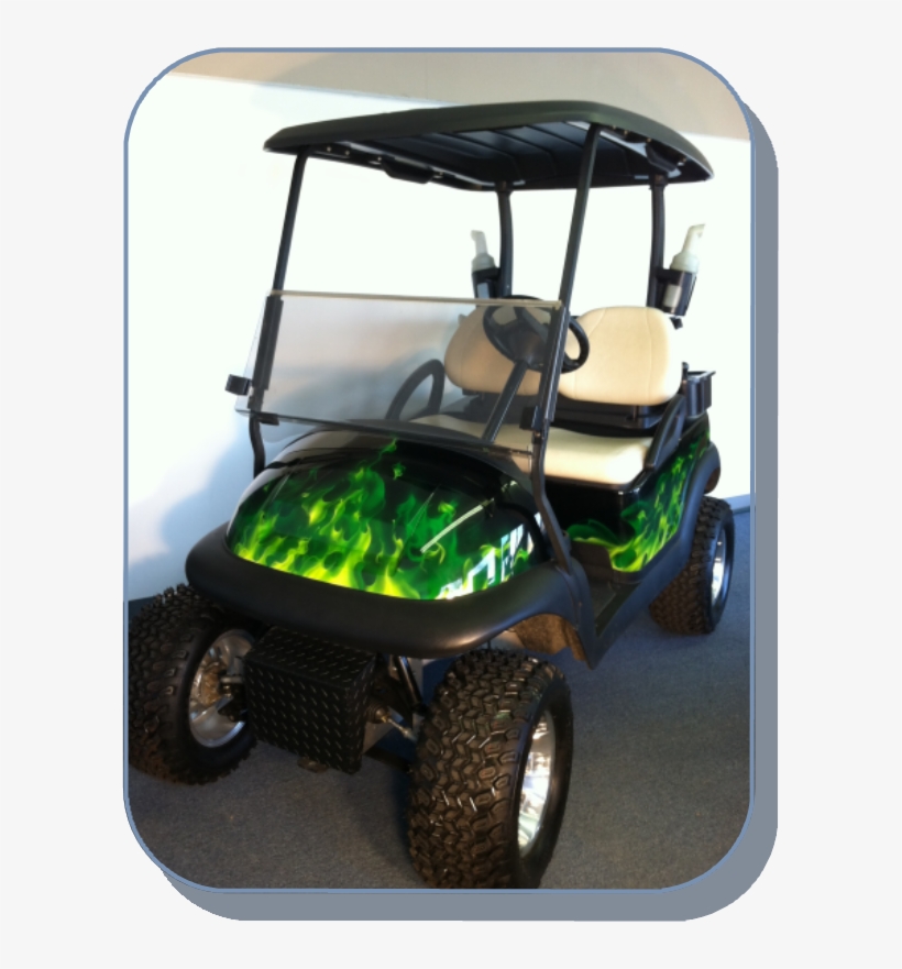 Green Flame Golf Cart, transparent png #5066461