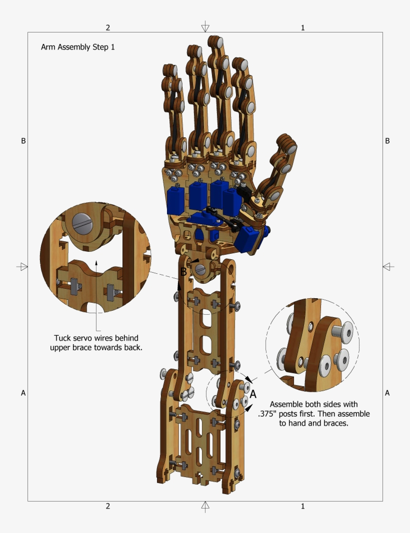 Arm Assembly - Laser Cut Robot Hand, transparent png #5067616