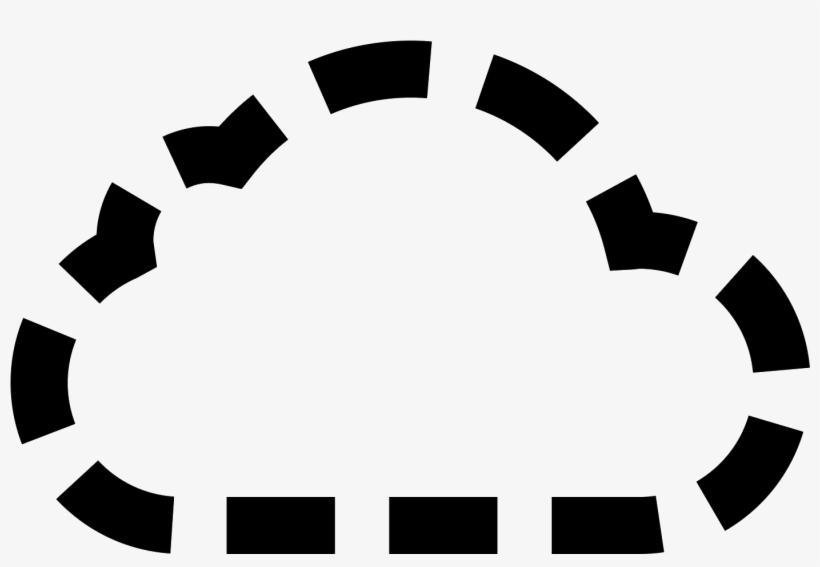 Dashed Cloud Icon - Photography, transparent png #5067879