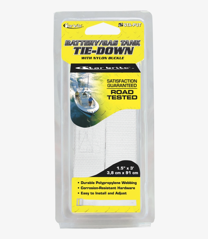 060002 - Sta-put 60002 3.8cm Battery Box Tie Down, 0.9m, White, transparent png #5068559