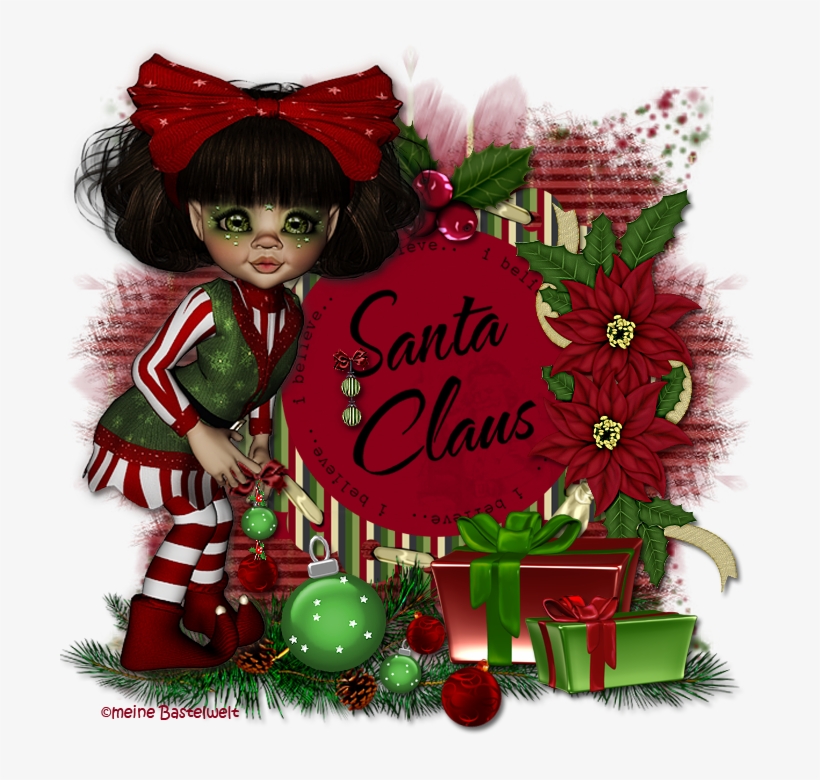 Christmas Elves - Season's Greetings- Christmas, Holiday, Poinsettia, transparent png #5069304